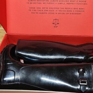 Hunter Black Tall Rain Boots